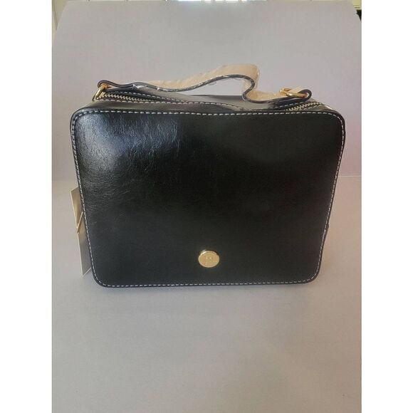 Jessica Moore Women's Black Faux Leather Clutch Crossbody Bag Medium NWT - Picture 1 of 10
